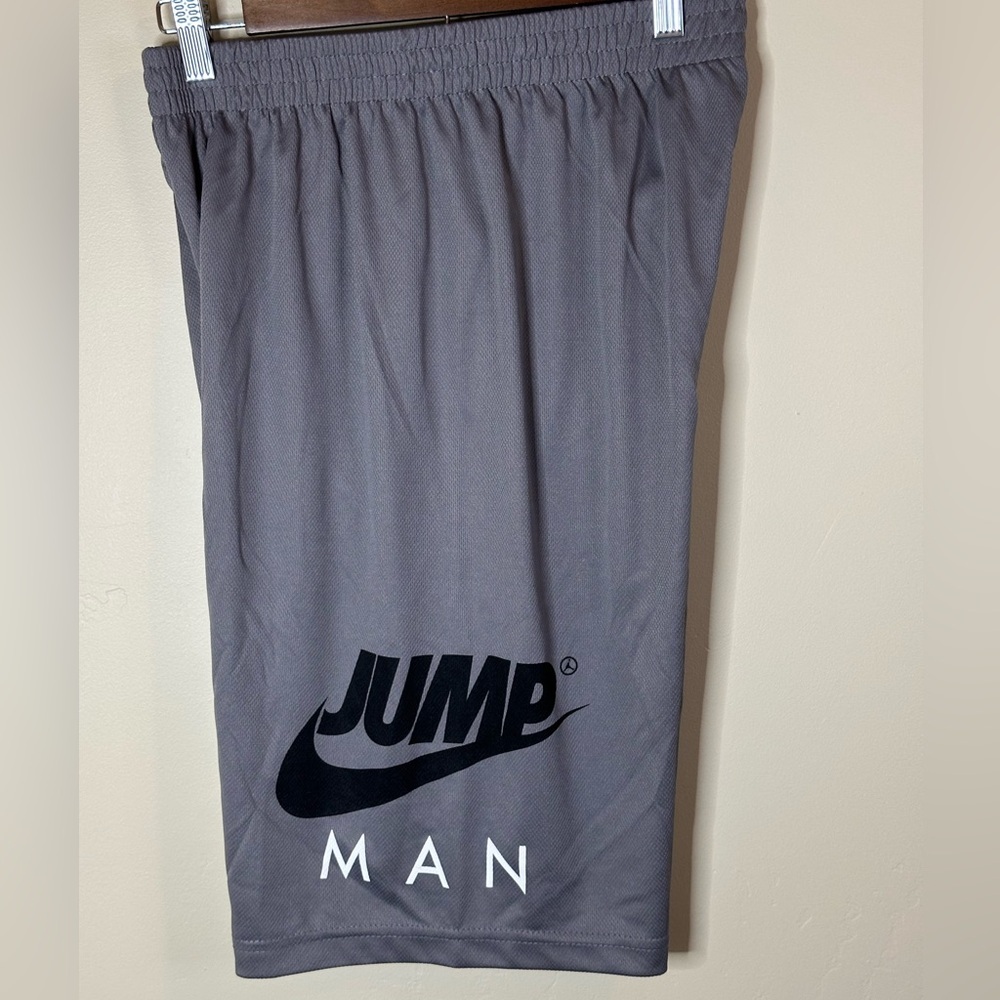 Boys XL Nike Jump MAN Gray Athletic Shorts - 11” Inseam - NWT